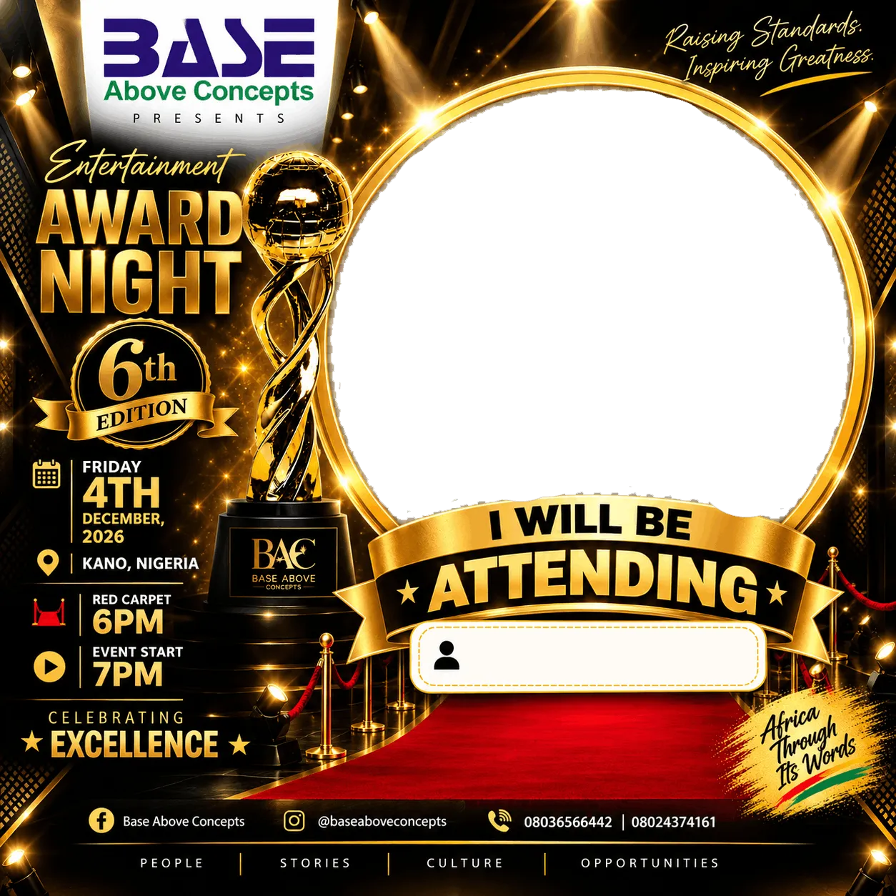 ENTERTAINMENT AWARDS NIGHT  2026 EDITION — Official Event DP